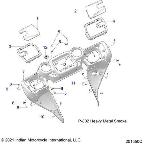 Body, Fairing Asm 4 All Options - 2022 Indian Chieftain Elite Schematic-21519 OEM Schematic