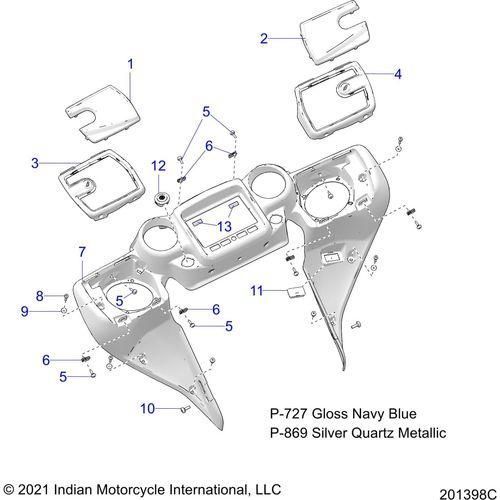 Body, Fairing Asm 4 All Options - 2022 Indian Chieftain Premium Schematic-21445 OEM Schematic