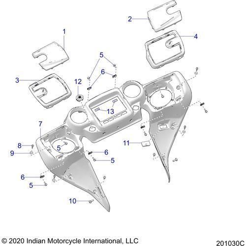 Body, Fairing Asm 4 All Options - 2022 Indian Chieftain Standard 116 Schematic-21296 OEM Schematic