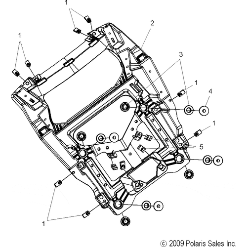 Body, Fairing, Front Support Asm. - 2015 Victory Cross Country 8 Ball All Options - V15Da36 Schematic 1276 OEM Schematic