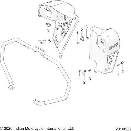 Body, Fairing, Lower, Mounting All Options - 2022 Indian Roadmaster Premium Schematic-20726 OEM Schematic