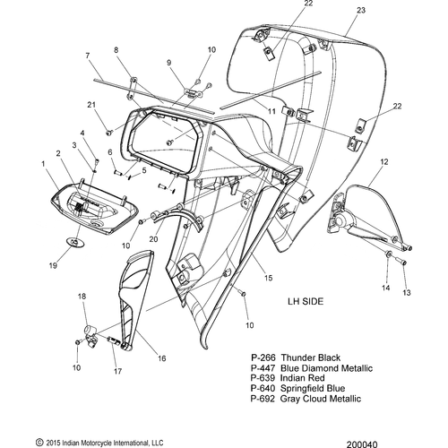 Body, Fairing, Lower, Roadmaster N16traaa All Options - 2016 Indian Chieftain/Chieftain Dark Horse/Roadmaster Schematic-27835 OEM Schematic