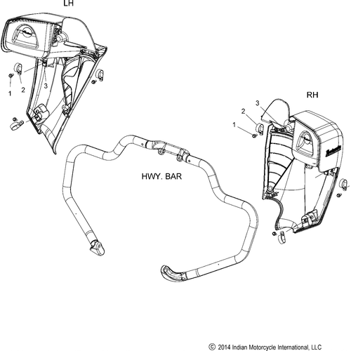 Body, Fairing, Lwr, Mntg. N16traaa All Options - 2016 Indian Chieftain/Chieftain Dark Horse/Roadmaster Schematic-27852 OEM Schematic