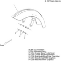 Body, Fender, Front - 2008 Victory Jackpot All Options - V08Bc26/Xb26