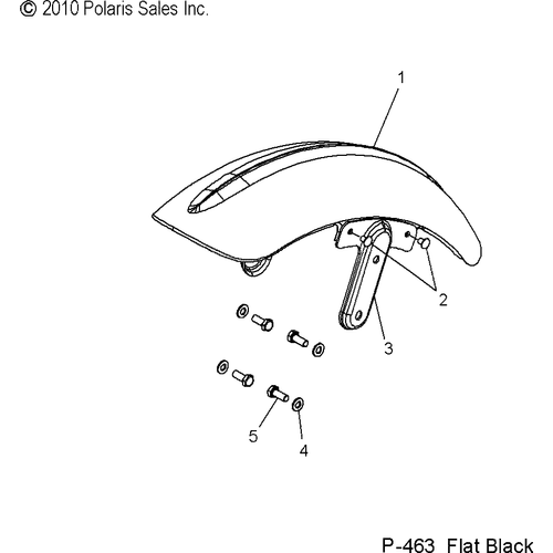 Body, Fender, Front - 2012 Victory Highball - V12Wb36Na Schematic 3185 OEM Schematic