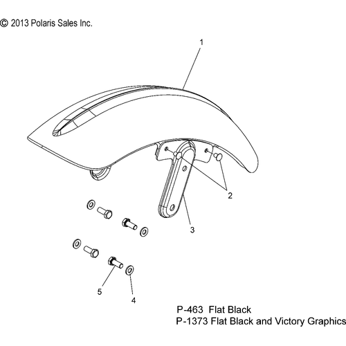 Body, Fender, Front - 2014 Victory Highball All Options - V14Wb36 Schematic 2146 OEM Schematic