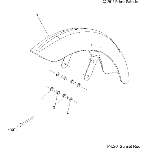 Body, Fender, Front - 2014 Victory Jackpot All Options - V14Xb36 Schematic 2204 OEM Schematic