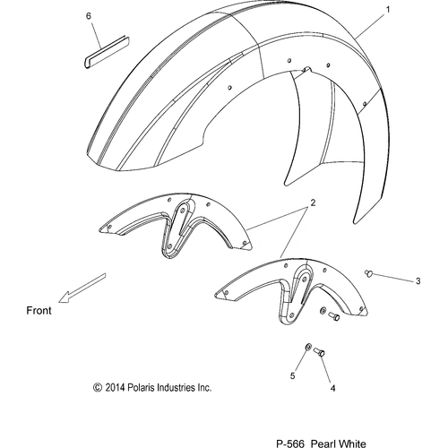 Body, Fender, Front - 2015 Victory Boardwalk- V15Rw36Ee Schematic 1217 OEM Schematic