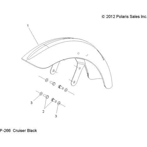 Body, Fender, Front - 2015 Victory Vegas 8-Ball - V15Ga36Na/Naa/Nac/Ea Schematic 1705 OEM Schematic