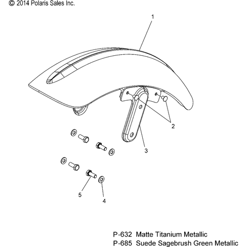 Body, Fender, Front - 2016 Victory Gunner All Options Schematic 737 OEM Schematic