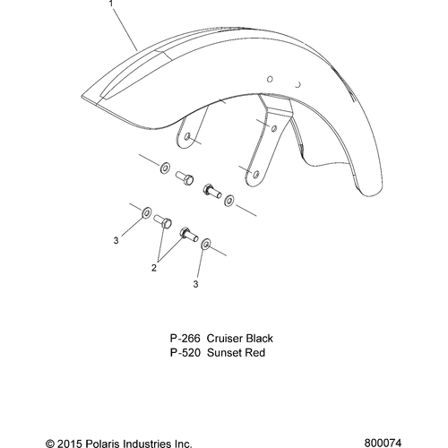 Body, Fender, Front - 2016 Victory Vegas All Options Schematic 1086 OEM Schematic