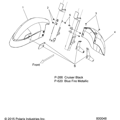 Body, Fender, Front - 2016 Victory Vision All Options Schematic 1144 OEM Schematic