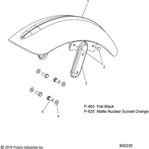 Body, Fender, Front - 2017 Victory High Ball All Options Schematic 186 OEM Schematic