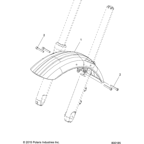 Body, Fender, Front - 2017 Victory Octane All Options Schematic 368 OEM Schematic