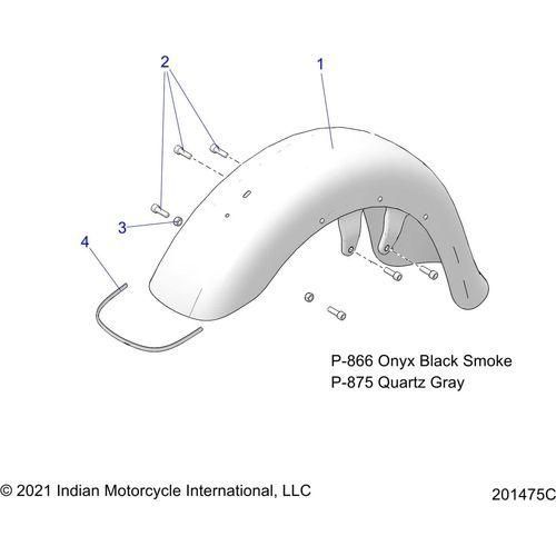 Body, Fender, Front - 2022 Indian Springfield Dark Horse Schematic-20150 OEM Schematic