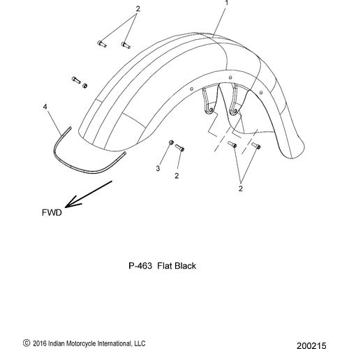 Body, Fender, Front All Options - 2018 Indian Chieftain Dark Horse Schematic-26769 OEM Schematic