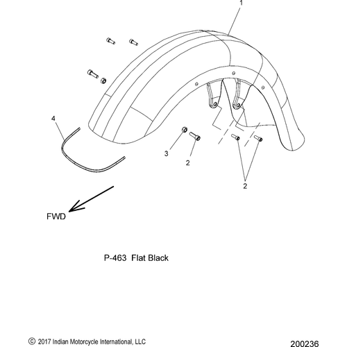 Body, Fender, Front All Options - 2018 Indian Springfield Dark Horse Schematic-26156 OEM Schematic