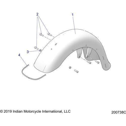 Body, Fender, Front All Options - 2020 Indian Chieftain Standard Thunder Black Schematic-24670 OEM Schematic