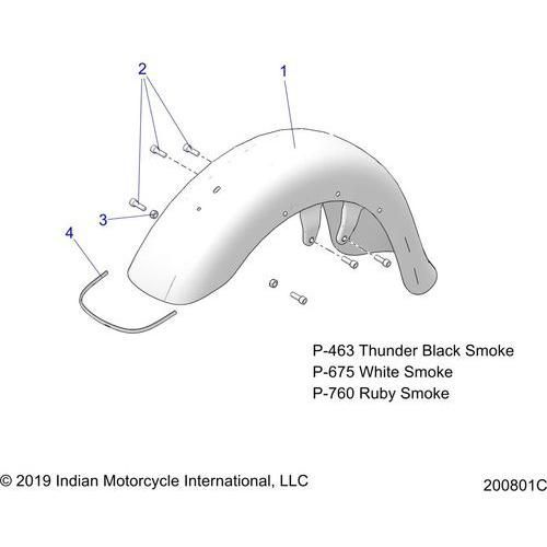 Body, Fender, Front All Options - 2020 Indian Roadmaster Dark Horse Schematic-24366 OEM Schematic