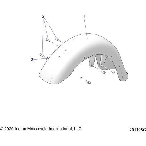 Body, Fender, Front All Options - 2021 Indian Chieftain Standard 111 Schematic-23040 OEM Schematic