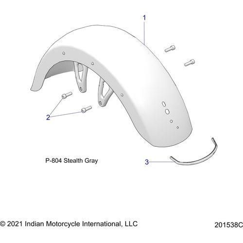 Body, Fender, Front All Options - 2022 Indian Challenger Elite Schematic-22061 OEM Schematic