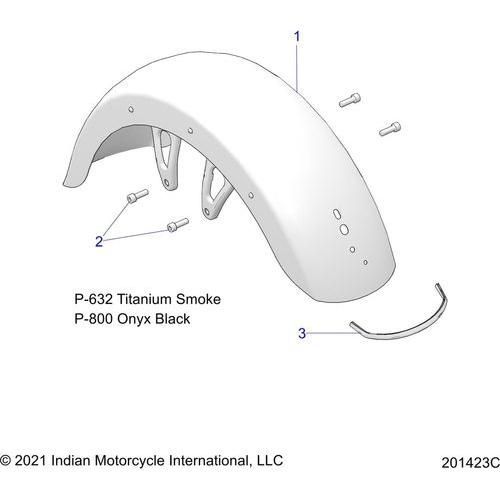 Body, Fender, Front All Options - 2022 Indian Challenger Standard Schematic-21921 OEM Schematic