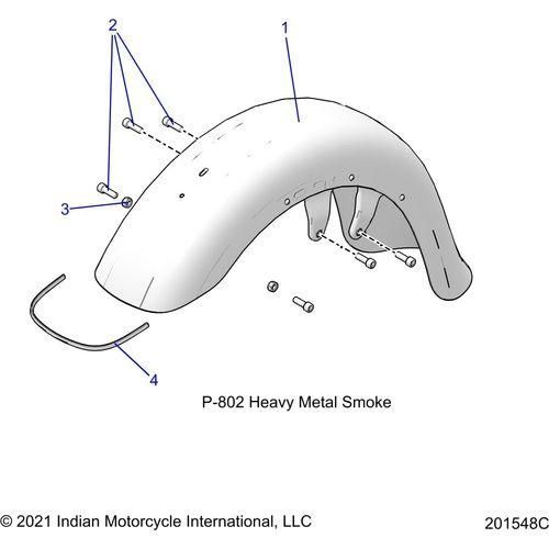 Body, Fender, Front All Options - 2022 Indian Chieftain Elite Schematic-21520 OEM Schematic