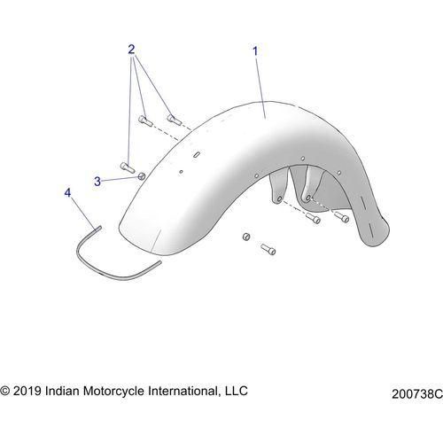 Body, Fender, Front All Options - 2022 Indian Chieftain Standard 116 Schematic-21297 OEM Schematic