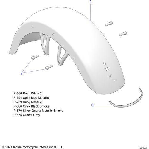 Body, Fender, Front All Options - 2022 Indian Pursuit Dark Horse / Dark Horse Premium Schematic-21052 OEM Schematic