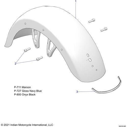Body, Fender, Front All Options - 2022 Indian Pursuit Limited / Limited Premium Schematic-20974 OEM Schematic