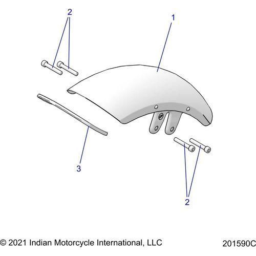 Body, Fender, Front All Options - 2022 Indian Scout Rogue Schematic-20475 OEM Schematic