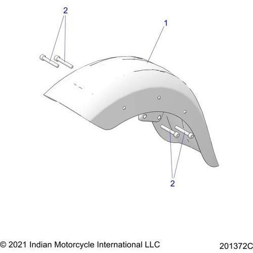 Body, Fender, Front All Options - 2022 Indian Scout Sixty Schematic-20355 OEM Schematic