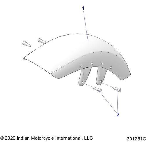 Body, Fender, Front All Options - 2022 Indian Super Chief 111 Schematic-20077 OEM Schematic