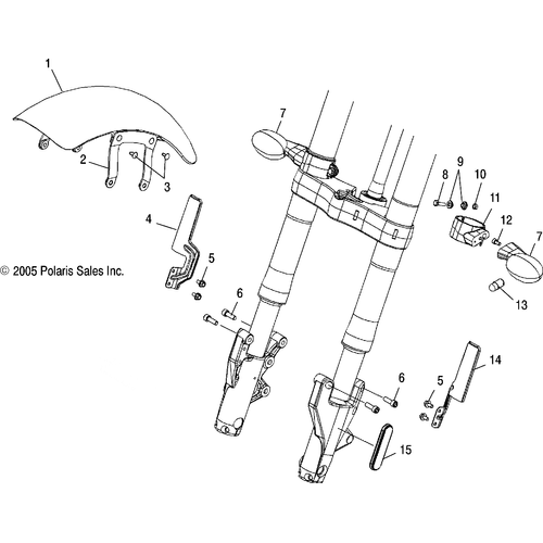 Body, Fender, Front And Turn Signals - 2006 Victory Victory Hammer All Options - V06Hb26 Schematic 5197 OEM Schematic