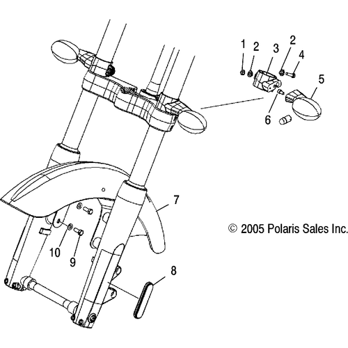 Body, Fender, Front And Turn Signals - 2006 Victory Victory Vegas 8 Ball/Vegas All Options - V06Ab26Ca Schematic 5245 OEM Schematic
