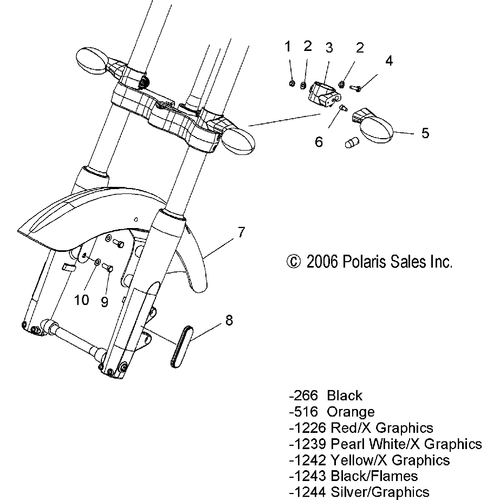 Body, Fender, Front And Turn Signals - 2007 Victory Jackpot/Ness All Options - V07Xb26/Bc26 Schematic 4893 OEM Schematic