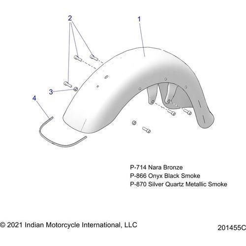 Body, Fender, Front N22tkdbb All Options - 2022 Indian Roadmaster Dark Horse Schematic-20810 OEM Schematic