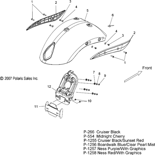 Body, Fender, Rear - 2008 Victory Jackpot All Options - V08Bc26/Xb26 Schematic 4600 OEM Schematic