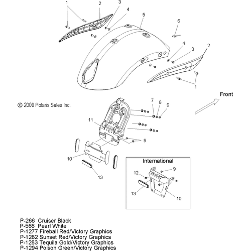 Body, Fender, Rear - 2010 Victory Jackpot All Options - V10Xb36Dap/Lkp/Xc36Dn Schematic 3985 OEM Schematic