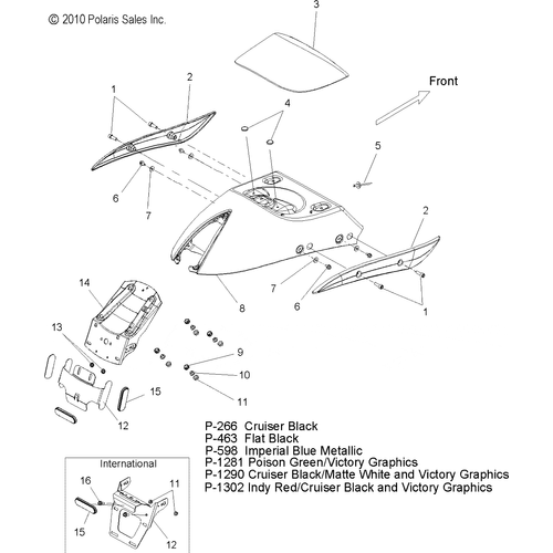 Body, Fender, Rear - 2011 Victory Hammer All Options - V11Ha36/Hb36/Hs36 Schematic 3556 OEM Schematic