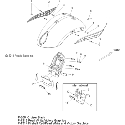 Body, Fender, Rear - 2012 Victory Jackpot All Options - V12Xb36 Schematic 3241 OEM Schematic