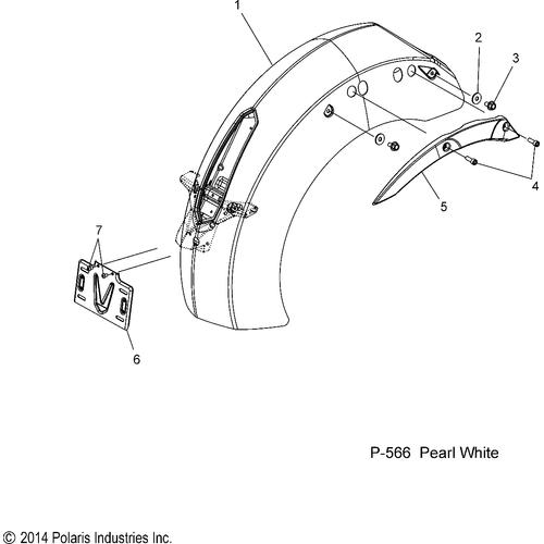 Body, Fender, Rear - 2015 Victory Boardwalk- V15Rw36Ee Schematic 1218 OEM Schematic