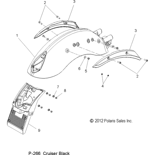 Body, Fender, Rear - 2015 Victory Vegas 8-Ball - V15Ga36Na/Naa/Nac/Ea Schematic 1706 OEM Schematic