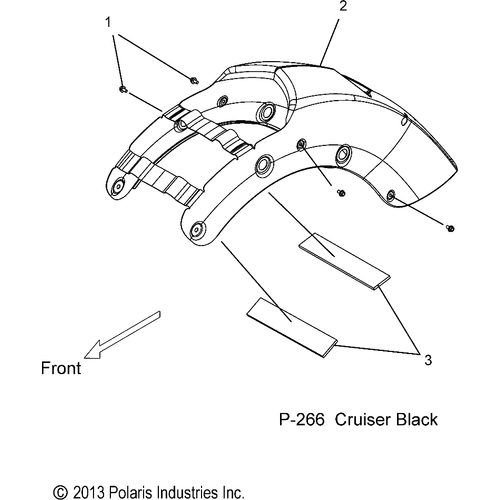 Body, Fender, Rear - 2016 Victory Cross Country 8 Ball All Options Schematic 558 OEM Schematic