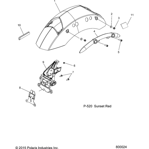 Body, Fender, Rear - 2016 Victory Judge Intl Schematic 963 OEM Schematic