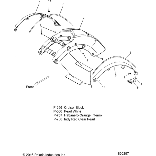 Body, Fender, Rear - 2017 Victory Magnum/Magnum X-1 All Options Schematic 305 OEM Schematic
