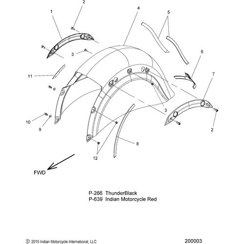Body, Fender, Rear All Options - 2016 Indian Springfield Schematic-27664 OEM Schematic