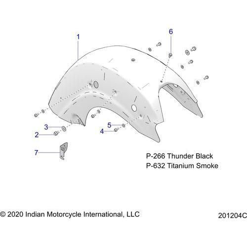 Body, Fender, Rear All Options - 2021 Indian Challenger Standard Schematic-23627 OEM Schematic