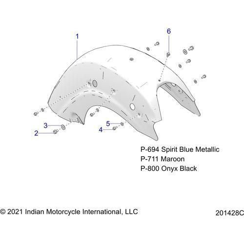 Body, Fender, Rear All Options - 2022 Indian Challenger Limited Schematic-21993 OEM Schematic