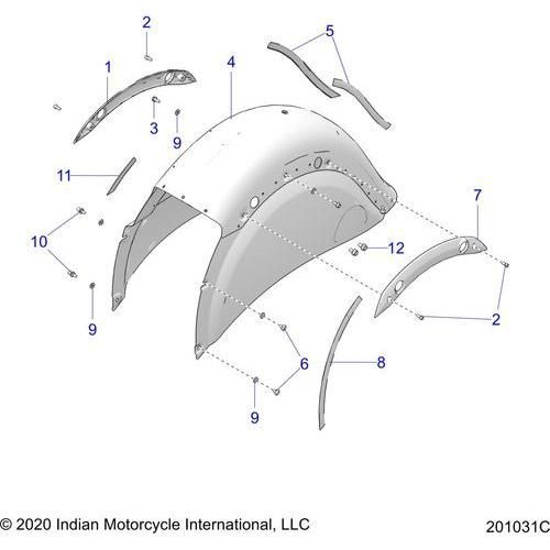 Body, Fender, Rear All Options - 2022 Indian Chieftain Standard 111 Schematic-21372 OEM Schematic